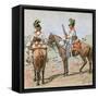 Austrian Dragoons-Louis Charles Bombled-Framed Stretched Canvas