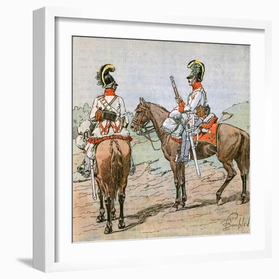 Austrian Dragoons-Louis Charles Bombled-Framed Art Print