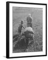 Austrian Farmer Worker and Child Going Home at the End of the Day, Molln, Austria-Emil Otto Hoppé-Framed Photographic Print