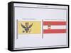 Austrian Flags, from a French Book of Flags, c.1819-null-Framed Stretched Canvas