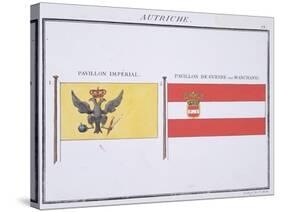 Austrian Flags, from a French Book of Flags, c.1819-null-Stretched Canvas