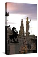 Austrian Parliament Building and Vienna City Hall, Vienna, Austria, Europe-Neil Farrin-Stretched Canvas