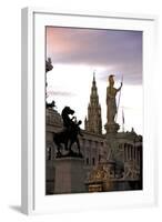 Austrian Parliament Building and Vienna City Hall, Vienna, Austria, Europe-Neil Farrin-Framed Photographic Print