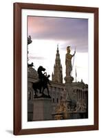 Austrian Parliament Building and Vienna City Hall, Vienna, Austria, Europe-Neil Farrin-Framed Photographic Print