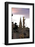 Austrian Parliament Building and Vienna City Hall, Vienna, Austria, Europe-Neil Farrin-Framed Photographic Print