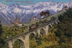 Innsbruck - Funicular Railway and Viaduct. Postcard Sent in 1913-Austrian Photographer-Framed Giclee Print