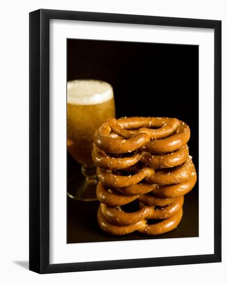 Austrian Prezels, Salted Biscuits and Beer, Austria, Europe-Tondini Nico-Framed Photographic Print