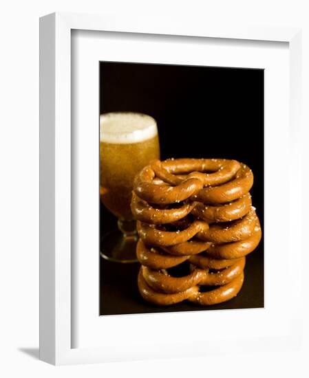 Austrian Prezels, Salted Biscuits and Beer, Austria, Europe-Tondini Nico-Framed Photographic Print