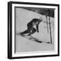 Austrian Skier Toni Sailer Competing During the Winter Olympics-null-Framed Premium Photographic Print