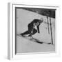 Austrian Skier Toni Sailer Competing During the Winter Olympics-null-Framed Premium Photographic Print