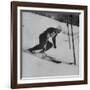 Austrian Skier Toni Sailer Competing During the Winter Olympics-null-Framed Premium Photographic Print