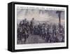 Austrian Soldiers Marching Through the Tyrol, World War I, 1914-Addison Thomas Millar-Framed Stretched Canvas
