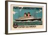 Austro-Americana Trieste Cruise Line-null-Framed Art Print