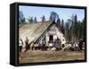 Austro-Hungarian Prisoners of War Near a Barracks, Karelia, Russia, Wwi, 1915-Sergey Mikhaylovich Prokudin-Gorsky-Framed Stretched Canvas