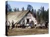 Austro-Hungarian Prisoners of War Near a Barracks, Karelia, Russia, Wwi, 1915-Sergey Mikhaylovich Prokudin-Gorsky-Stretched Canvas