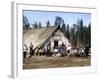 Austro-Hungarian Prisoners of War Near a Barracks, Karelia, Russia, Wwi, 1915-Sergey Mikhaylovich Prokudin-Gorsky-Framed Giclee Print