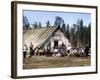 Austro-Hungarian Prisoners of War Near a Barracks, Karelia, Russia, Wwi, 1915-Sergey Mikhaylovich Prokudin-Gorsky-Framed Giclee Print