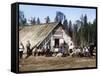 Austro-Hungarian Prisoners of War Near a Barracks, Karelia, Russia, Wwi, 1915-Sergey Mikhaylovich Prokudin-Gorsky-Framed Stretched Canvas