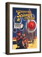 Authentic Science Fiction: The Singing Spheres-null-Framed Art Print