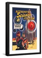 Authentic Science Fiction: The Singing Spheres-null-Framed Art Print