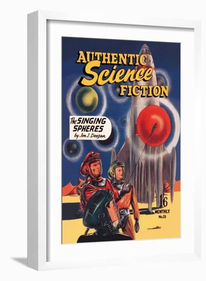 Authentic Science Fiction: The Singing Spheres-null-Framed Art Print