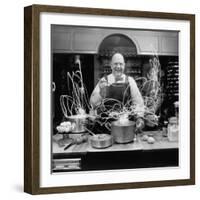 Author and Top Chef James A. Beard in Kitchen Creating Light Trails Al a Picasso-Arthur Schatz-Framed Premium Photographic Print