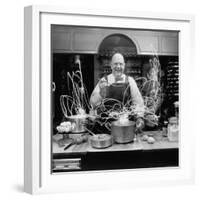 Author and Top Chef James A. Beard in Kitchen Creating Light Trails Al a Picasso-Arthur Schatz-Framed Premium Photographic Print