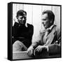 Author Christopher Isherwood Speaking with Fellow Author Aldous Huxley-null-Framed Stretched Canvas