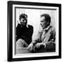 Author Christopher Isherwood Speaking with Fellow Author Aldous Huxley-null-Framed Premium Photographic Print