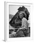 Author Daphine du Maurier Sitting by a Wrecked Ship-Hans Wild-Framed Premium Photographic Print