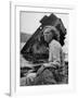 Author Daphine du Maurier Sitting by a Wrecked Ship-Hans Wild-Framed Premium Photographic Print