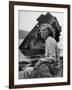 Author Daphine du Maurier Sitting by a Wrecked Ship-Hans Wild-Framed Premium Photographic Print