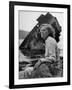 Author Daphine du Maurier Sitting by a Wrecked Ship-Hans Wild-Framed Premium Photographic Print