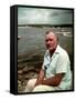 Author Ernest Hemingway at Cuban Fishing Village Like the One in Book "The Old Man and the Sea"-Alfred Eisenstaedt-Framed Stretched Canvas