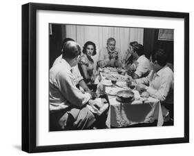 Author, Ernest Hemingway During Visit with Bullfighter Antonio Ordonez-Loomis Dean-Framed Premium Photographic Print