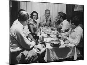 Author, Ernest Hemingway During Visit with Bullfighter Antonio Ordonez-Loomis Dean-Mounted Premium Photographic Print