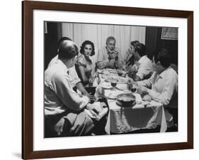 Author, Ernest Hemingway During Visit with Bullfighter Antonio Ordonez-Loomis Dean-Framed Premium Photographic Print