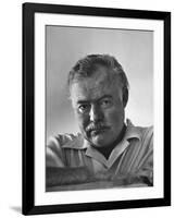 Author Ernest Hemingway in Fishing Village-Alfred Eisenstaedt-Framed Premium Photographic Print