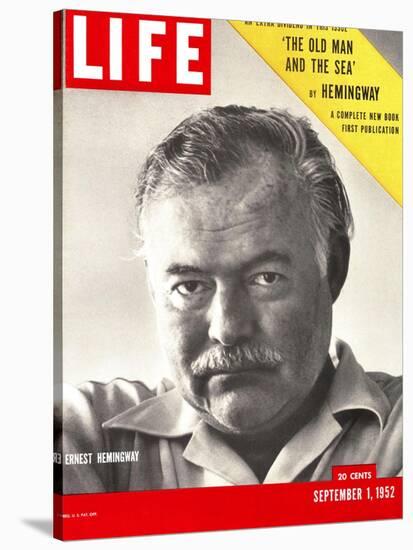 Author Ernest Hemingway Taken, September 1, 1952-Alfred Eisenstaedt-Stretched Canvas