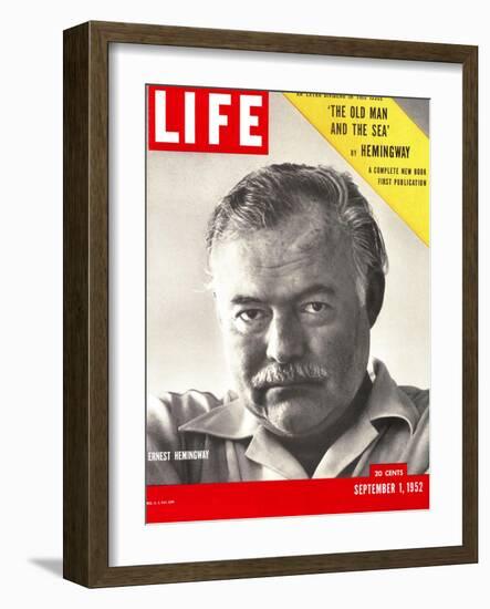 Author Ernest Hemingway Taken, September 1, 1952-Alfred Eisenstaedt-Framed Photographic Print