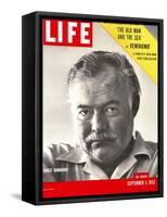 Author Ernest Hemingway Taken, September 1, 1952-Alfred Eisenstaedt-Framed Stretched Canvas