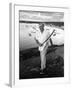 Author Ernest Hemingway Walking in Cojimar Harbor-Alfred Eisenstaedt-Framed Premium Photographic Print