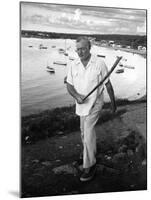 Author Ernest Hemingway Walking in Cojimar Harbor-Alfred Eisenstaedt-Mounted Premium Photographic Print