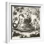 Author-Explorer Schenchzer Meeting a Dragon in the Swiss Alps-null-Framed Giclee Print