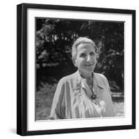 Author Gertrude Stein Outdoors Alone-Carl Mydans-Framed Premium Photographic Print