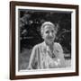 Author Gertrude Stein Outdoors Alone-Carl Mydans-Framed Premium Photographic Print