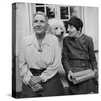 Author Gertrude Stein Sitting with Alice B. Toklas at a Villa-Carl Mydans-Stretched Canvas