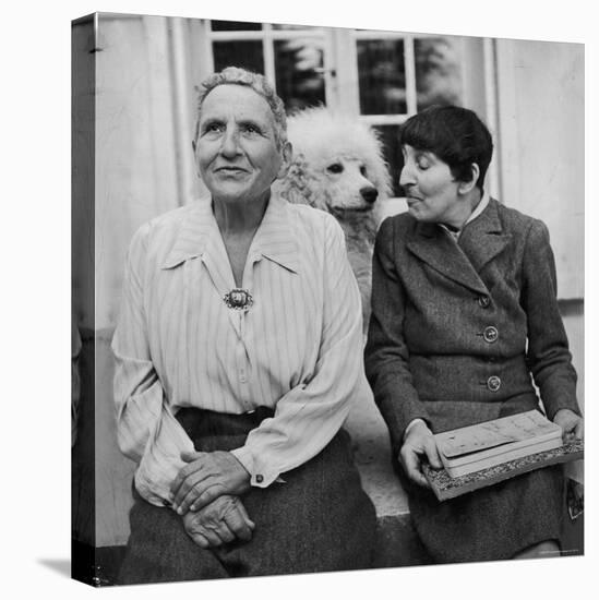 Author Gertrude Stein Sitting with Alice B. Toklas at a Villa-Carl Mydans-Stretched Canvas