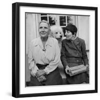 Author Gertrude Stein Sitting with Alice B. Toklas at a Villa-Carl Mydans-Framed Premium Photographic Print