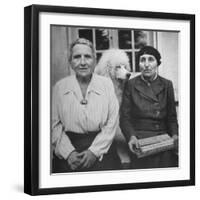 Author Gertrude Stein Sitting with Alice B. Toklas at a Villa-Carl Mydans-Framed Premium Photographic Print